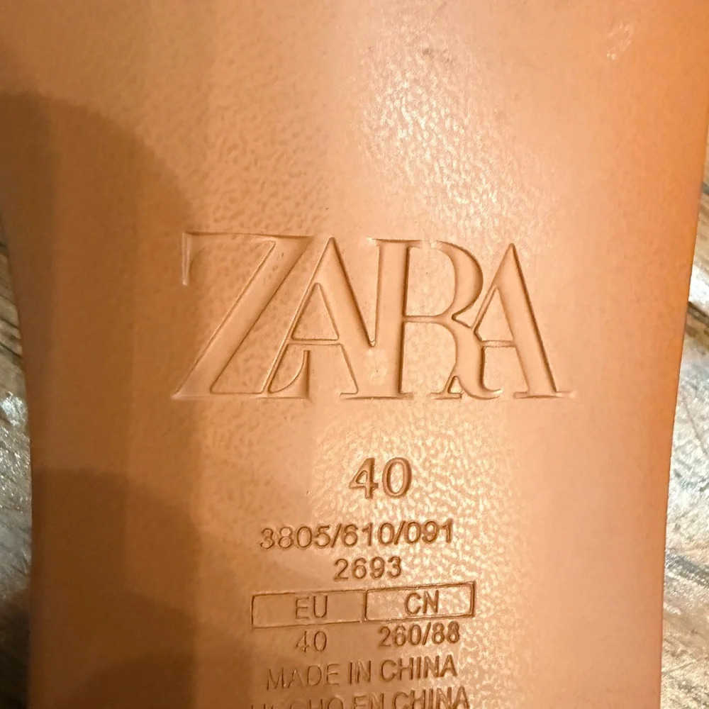 Zara Metallic Gold Knotted Slide Mules - Picture 3 of 3